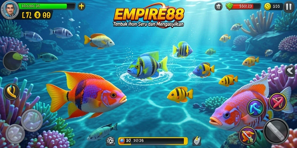 Tampilan menarik dari gameplay Tembak Ikan EMPIRE88.