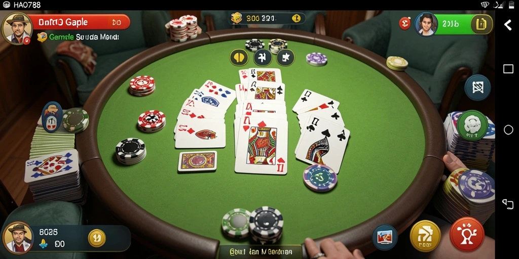Tampilan gameplay Gaple yang seru dan interaktif dalam HAO788.