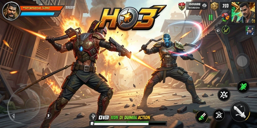 Gameplay aksi yang mendebarkan dalam HO3 dengan karakter unik.