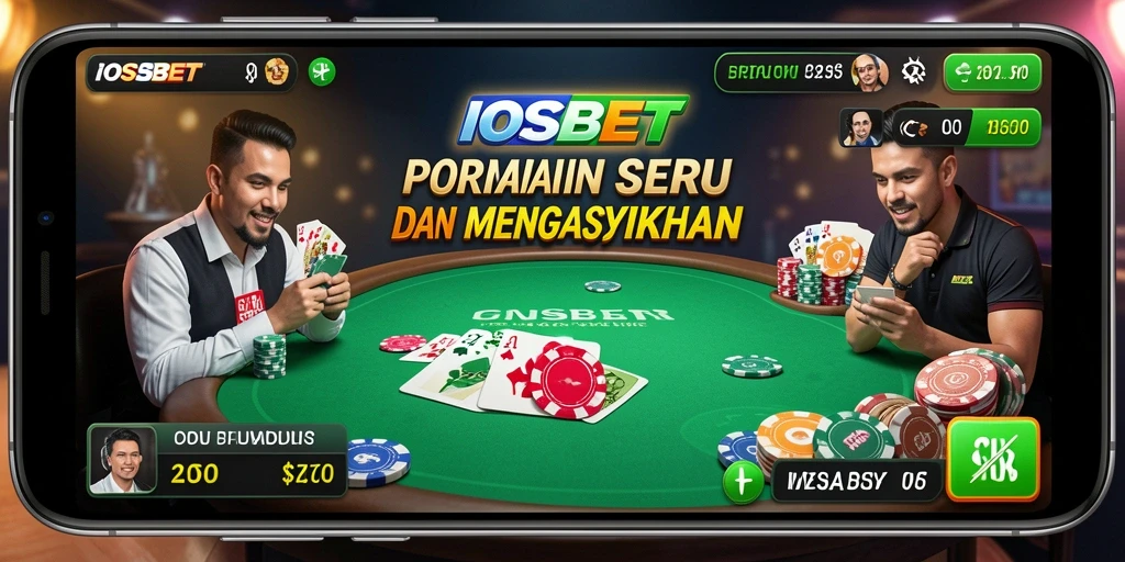 Screenshot game IOSBET menunjukkan keasyikan bermain Poker.