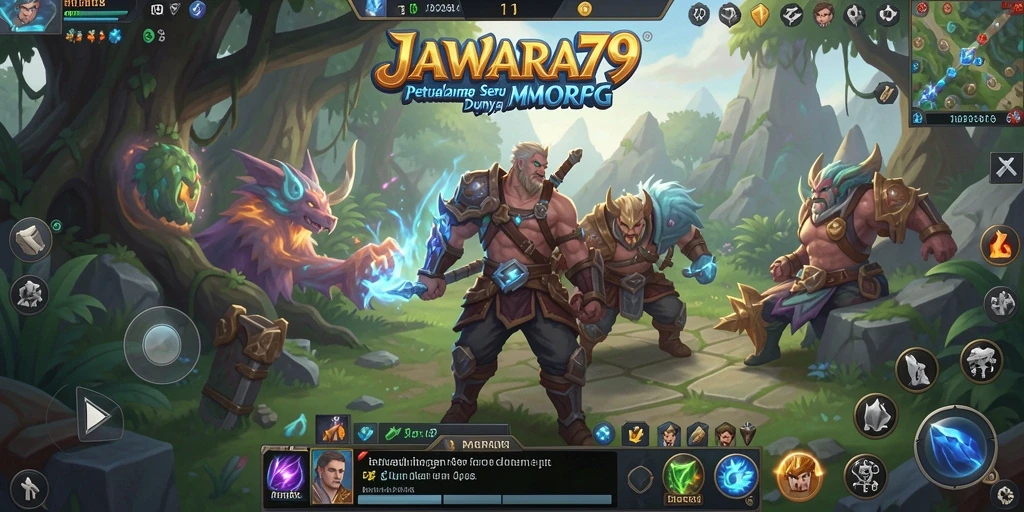 Tampilan gameplay yang memukau dalam JAWARA79 dengan berbagai aksi pertarungan.