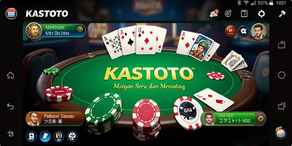 Tampilan gameplay KASTOTO yang seru dan menantang dalam permainan Poker.
