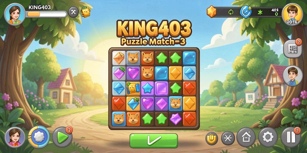 Gameplay KING403 yang seru dengan kombinasi warna-warni.