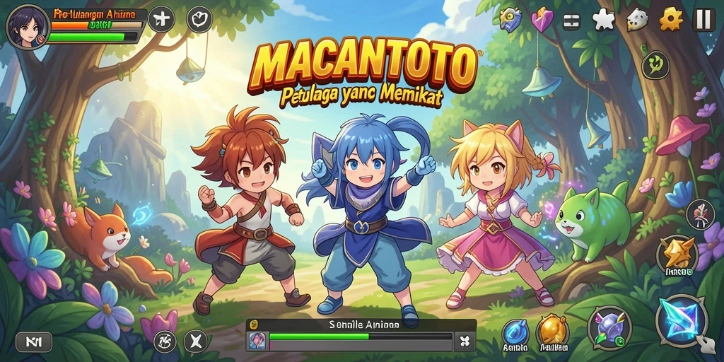 Tampilan gameplay seru dari karakter Anime favorit.