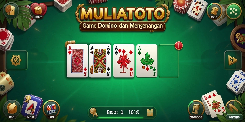 Screenshot gameplay MULIATOTO dengan suasana seru bermain Domino.