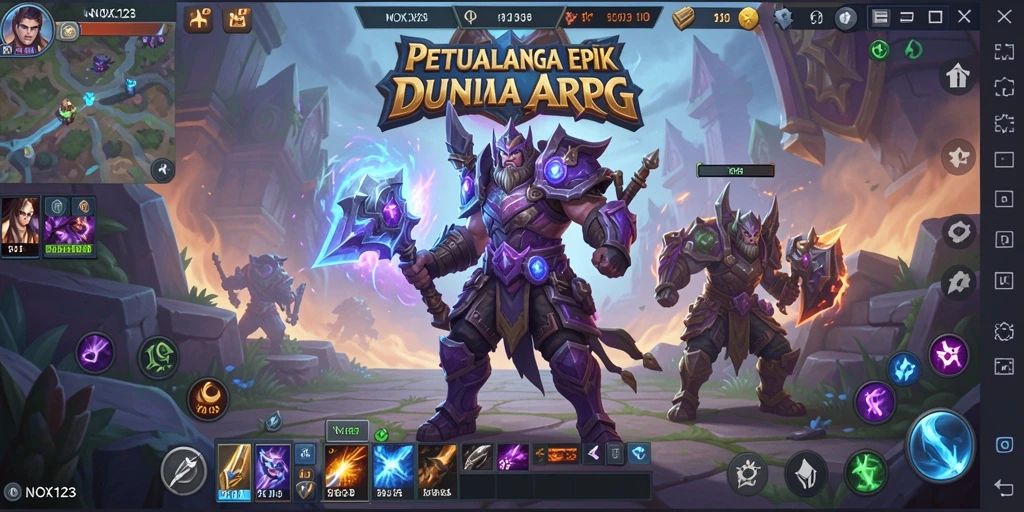 Tampilan gameplay NOX123 yang seru dan menantang.