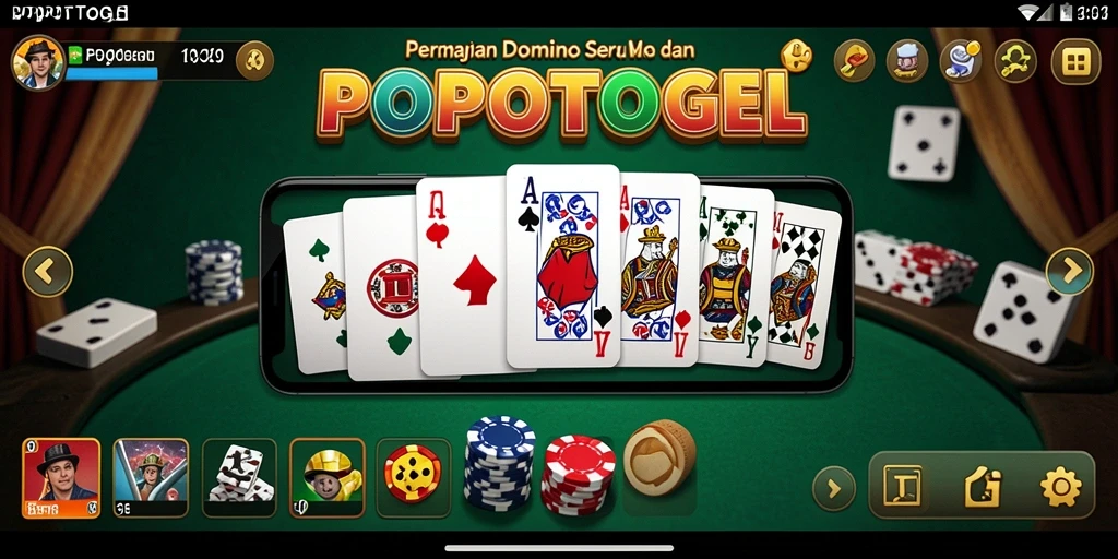 Gameplay seru domino di POPOTOGEL yang menarik.