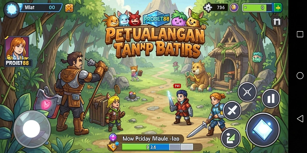 Tampilan gameplay PROBET88 yang menampilkan petualangan seru.