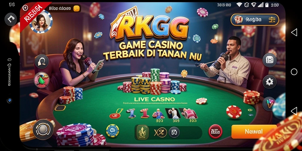 Tampilan gameplay Live Casino yang menarik dan interaktif di RKGG.
