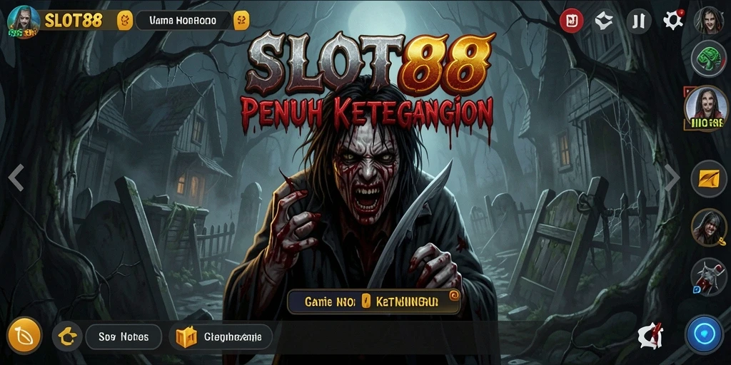 Tampilan gameplay menegangkan dari SLOT88 saat dihadapkan dengan hantu.