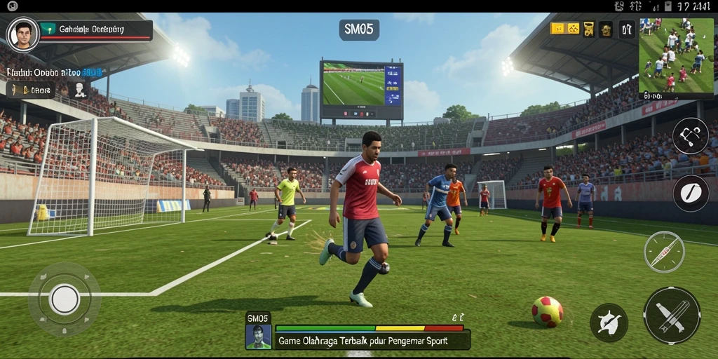 Gameplay seru dari SM605 dengan berbagai cabang olahraga.