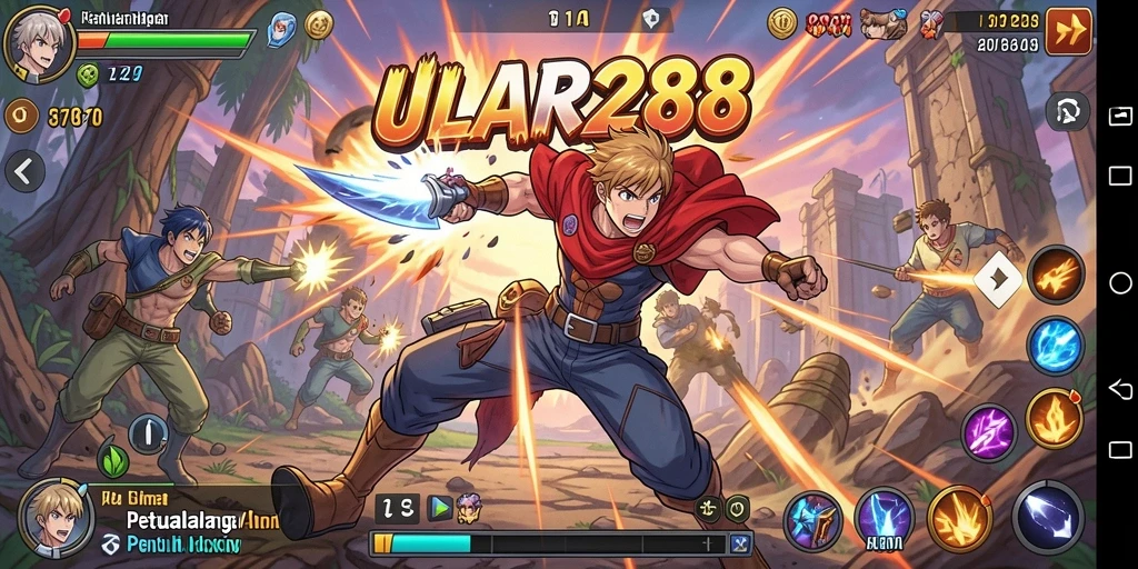 Gameplay ULAR288 yang seru dengan karakter anime yang dinamis.
